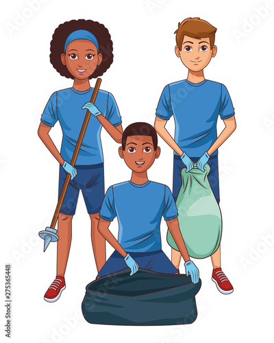 cleaning service person avatar cartoon character