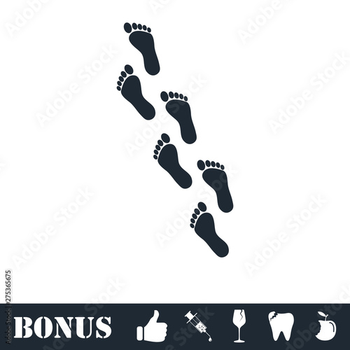 Footprint icon flat