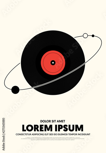 Music poster modern vintage retro style