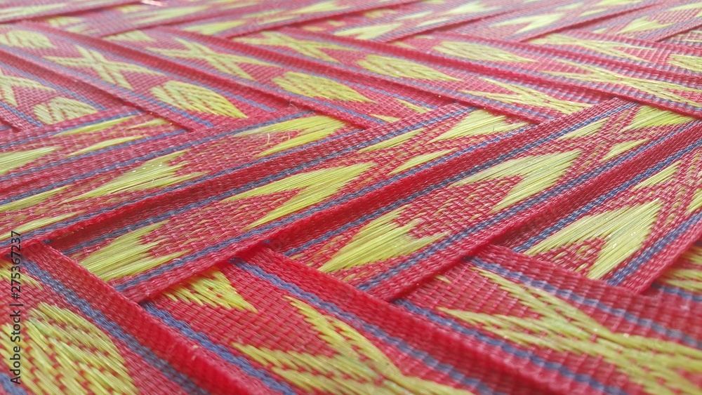 Closeup view of colorful plastic woven stripes. Closeup view of colorful plastic woven stripes.