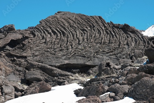 Cooled Lava Flow Ropy Surface photo