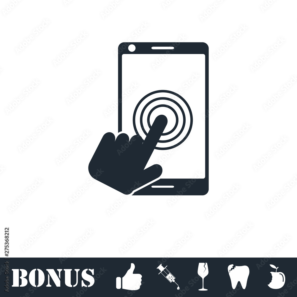 Touch screen icon flat Touch screen icon flat