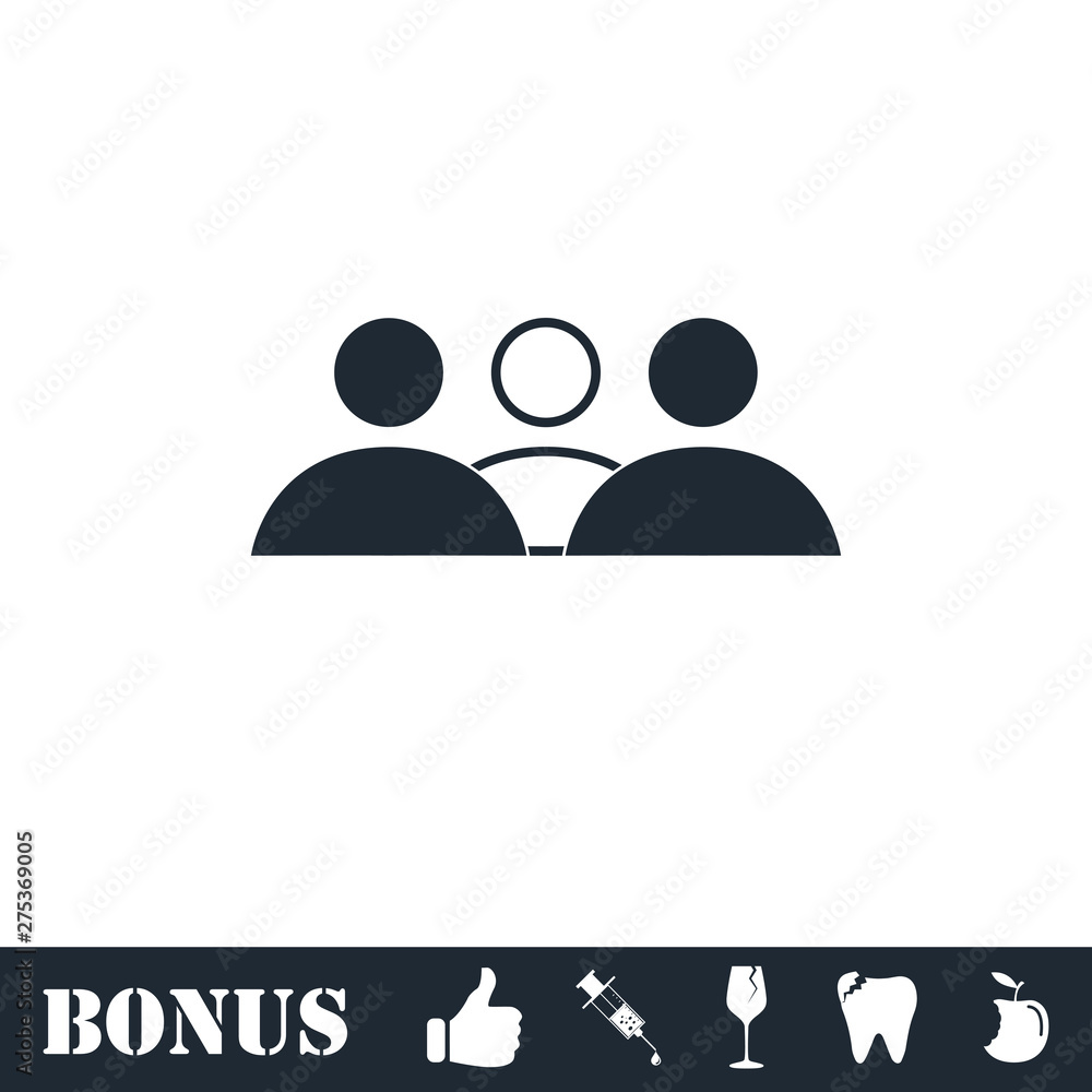 Group people icon flat Group people icon flat