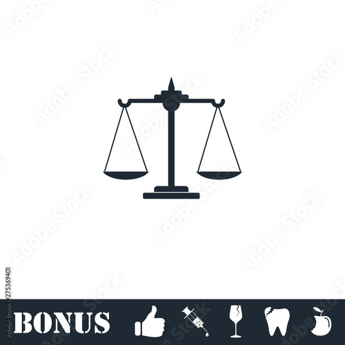 Libra icon flat