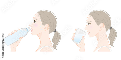 女性の横顔, 熱中症対策