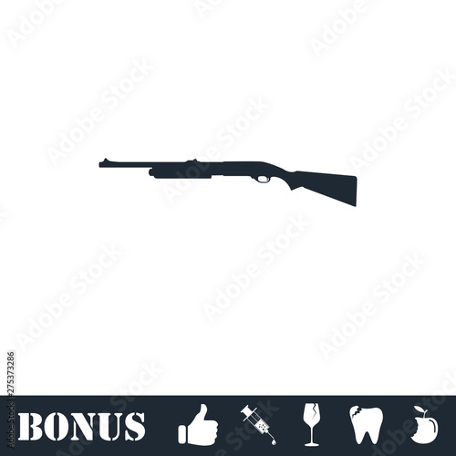 Shotgun icon flat