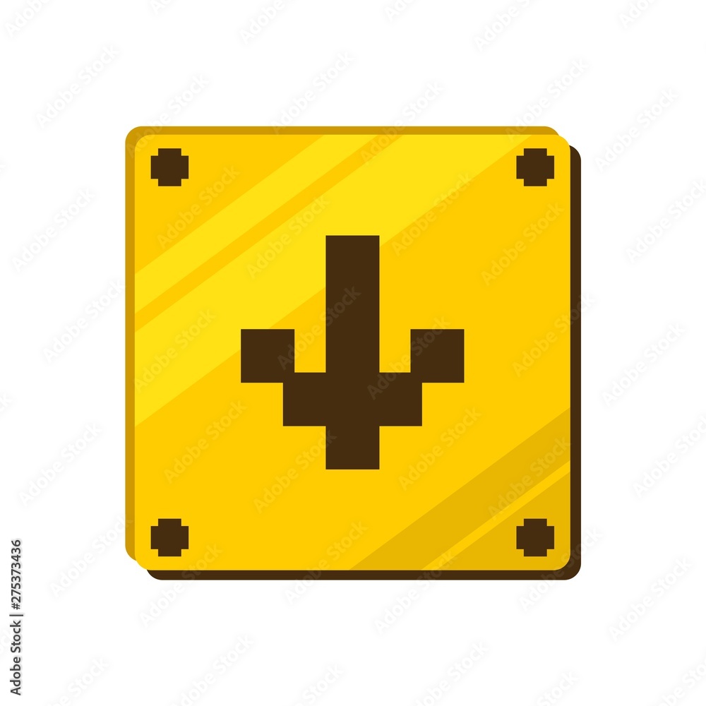 Obraz premium Golden block with arrow symbol