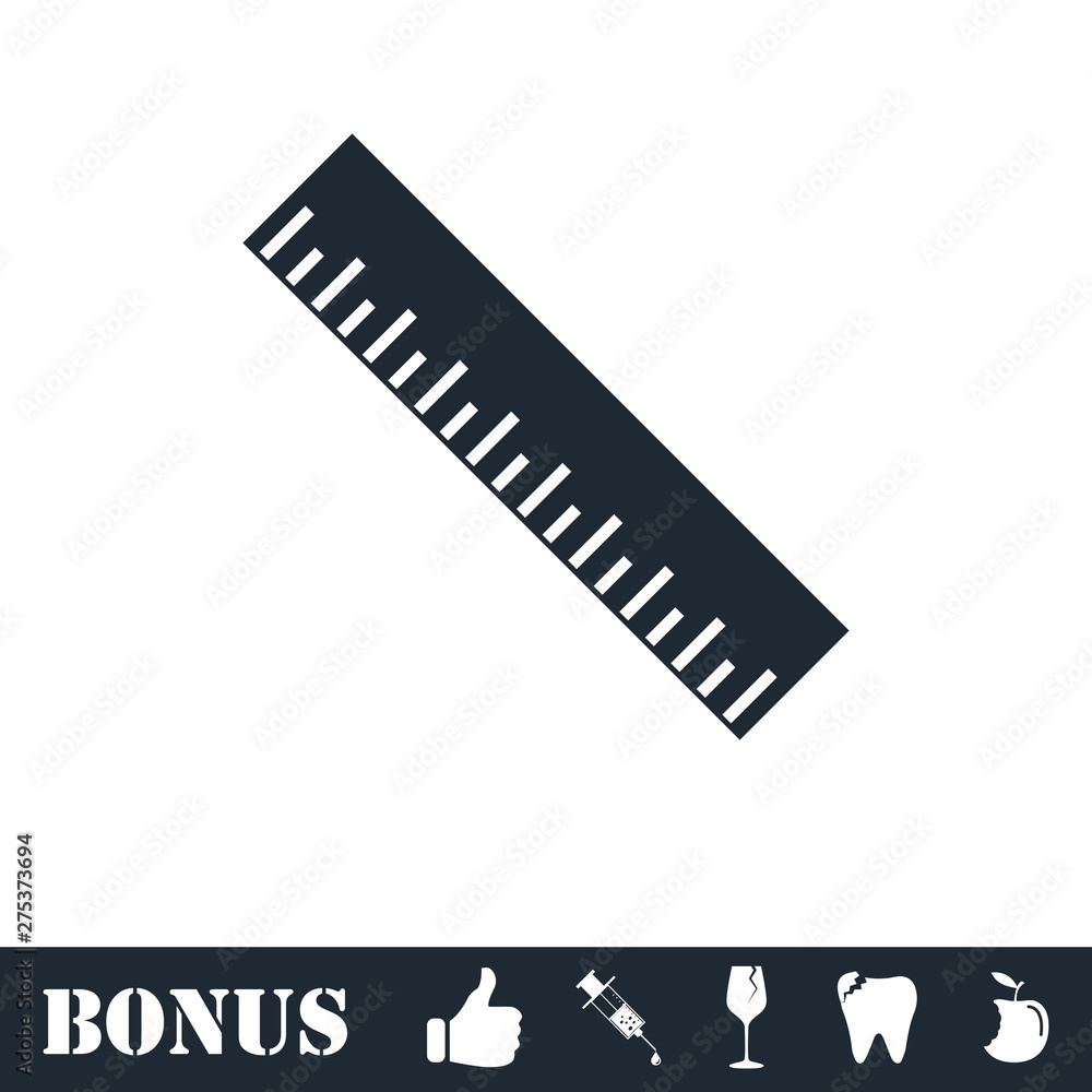 Ruler icon flat Ruler icon flat