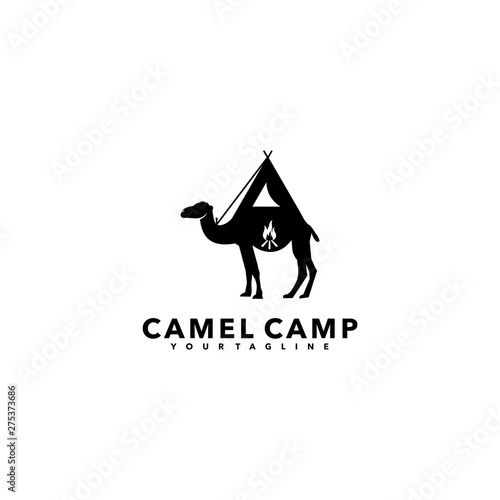 camel camp logo design