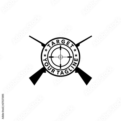 target gun sniper logo design