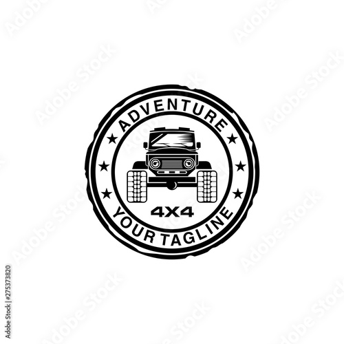 adventure 4 x 4 off road logo design