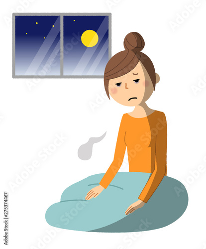 若い女性　ママ　不眠