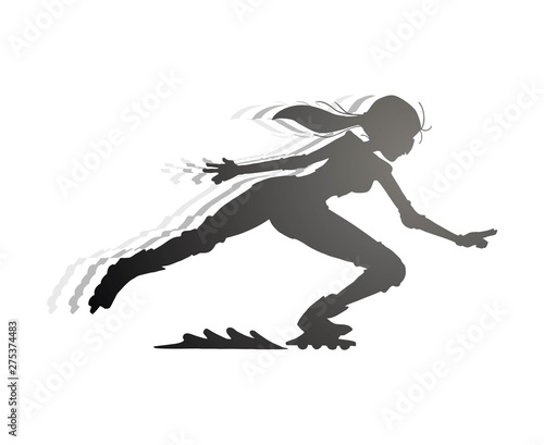 Wallpaper Mural roller skate woman Torontodigital.ca