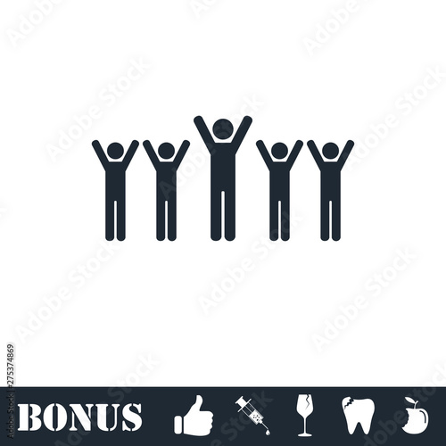 Fans icon flat