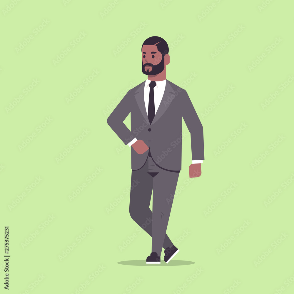 businessman in formal wear standing pose smiling male cartoon character african american business man office worker posing flat full length businessman in formal wear standing pose smiling male cartoon character african american business man office worker posing flat full length