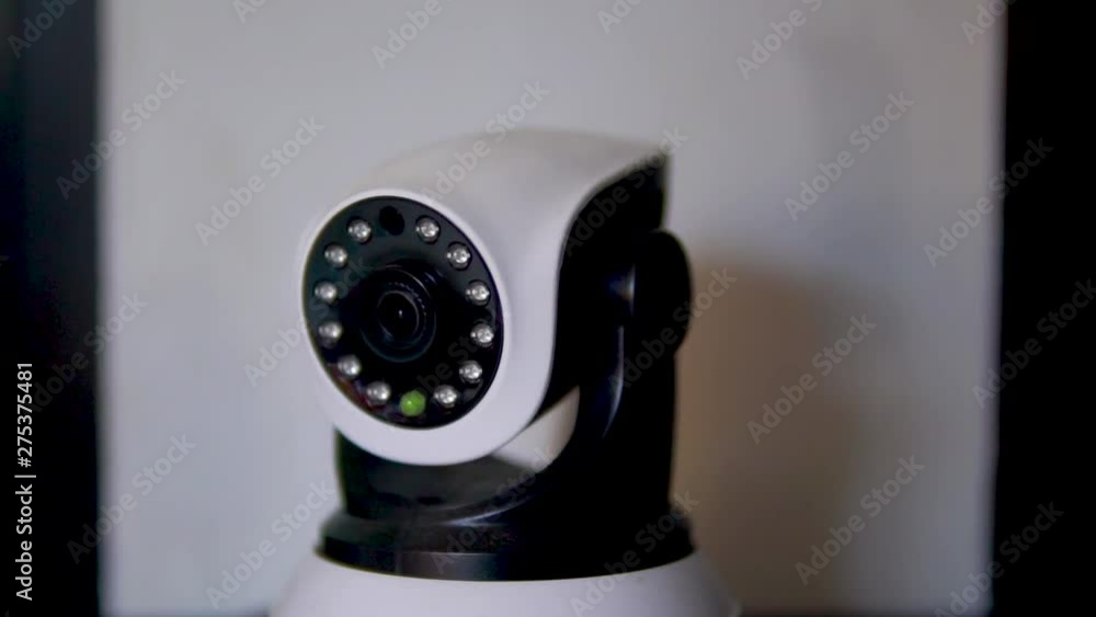 indoor The Cctv IP wireless Security Camera with rotating head and infra red. Remote controlled IP camera for home indoor The Cctv IP wireless Security Camera with rotating head and infra red. Remote controlled IP camera for home