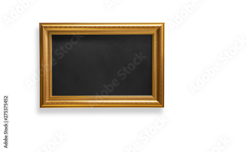 golden frame isolated on white background, include clipping path