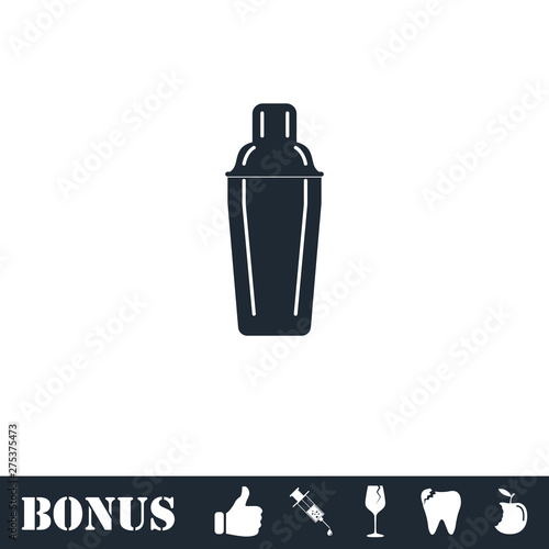 Bar shaker icon flat
