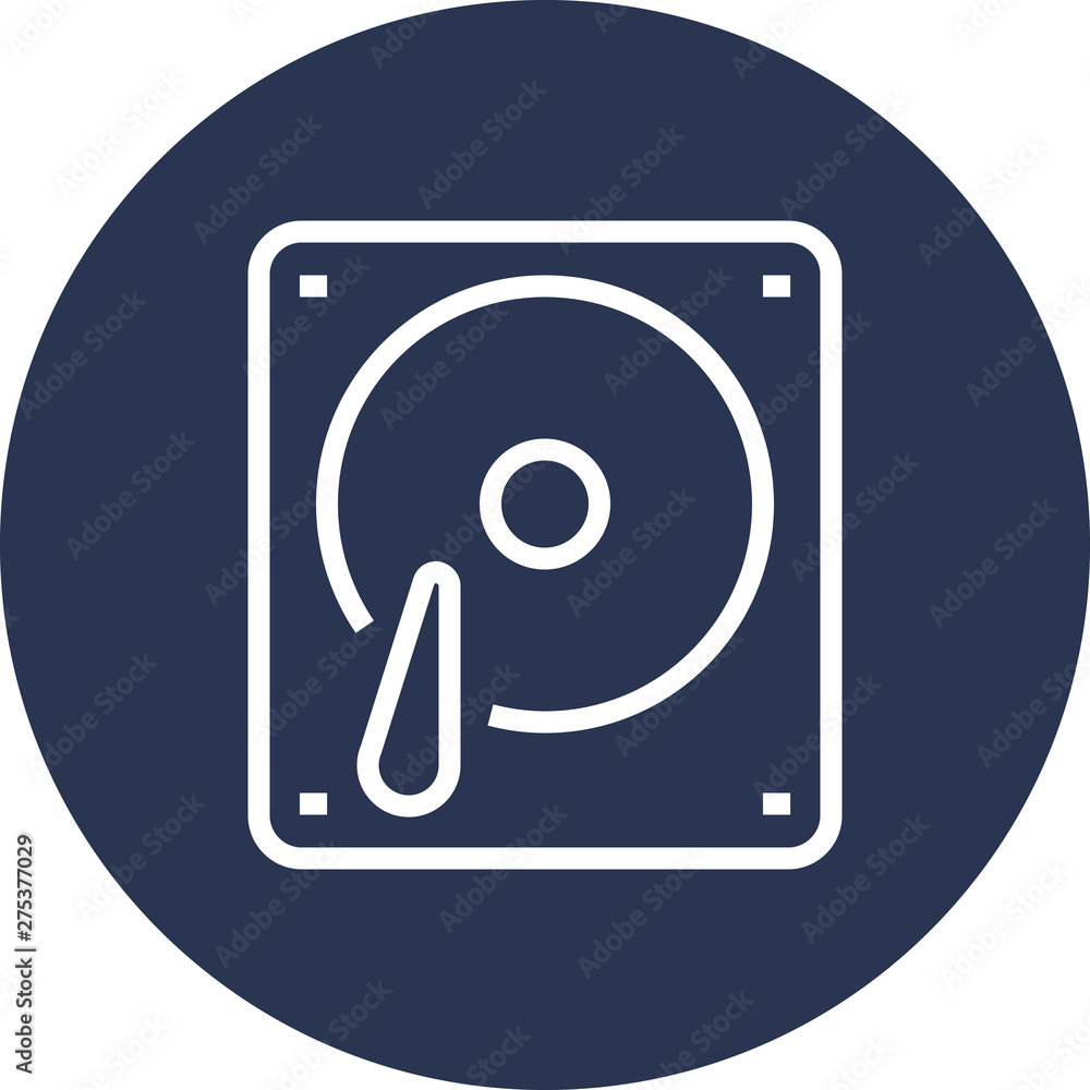 Hard Drive Data Storage Outline Icon Hard Drive Data Storage Outline Icon