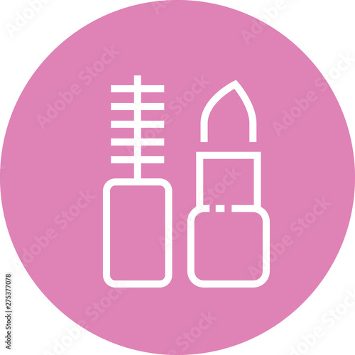 Lipstick Mascara Beauty Outline Icon
