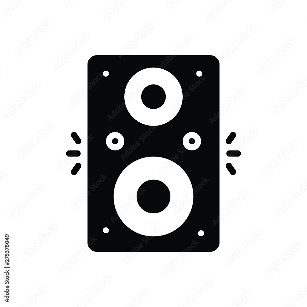 Black solid icon for old speaker Black solid icon for old speaker