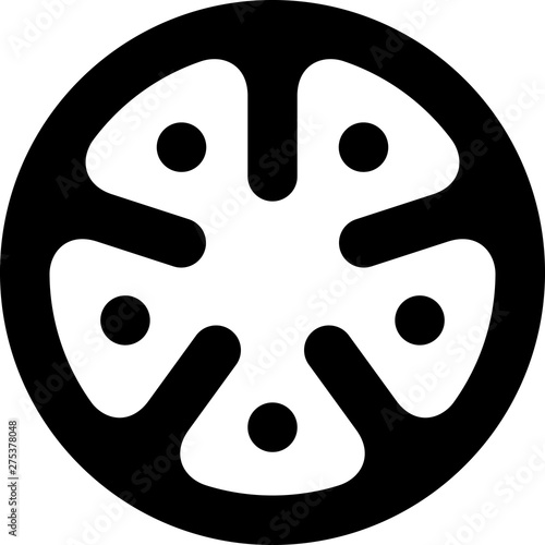 Tomato Slice Produce Vector Icon