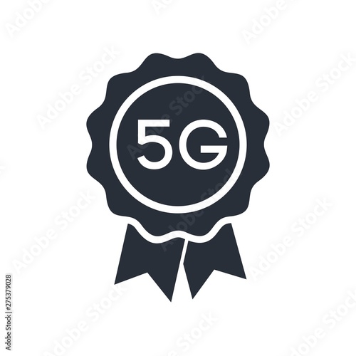 Quality award.  5G technology vector icon for web design isolated on white background.