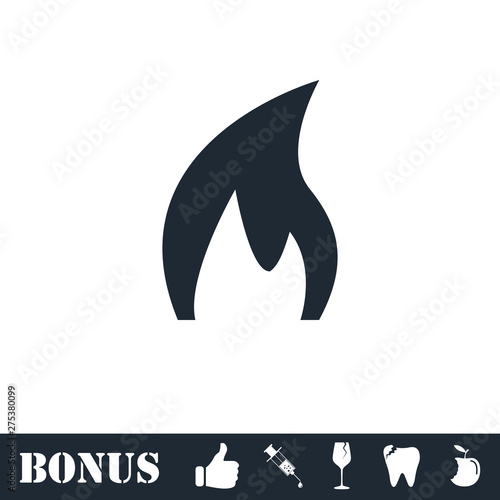Fire icon flat