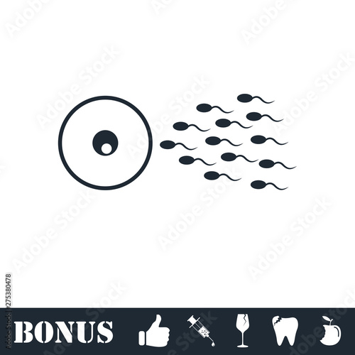Fertilization icon flat