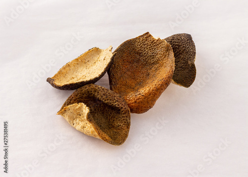 dried mandarin / tangerine peels - chenpi - traditional ingredients photo