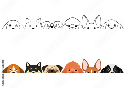 peeping small dogs border set