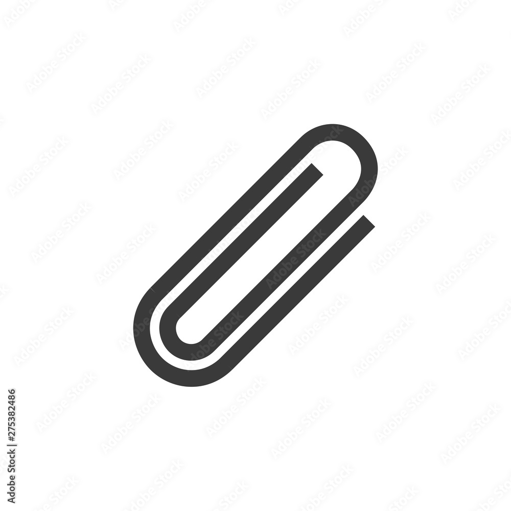 Attachment, paperclip icon template black color editable. Paperclip symbol vector sign isolated on white background. Simple logo vector illustration for graphic and web design.