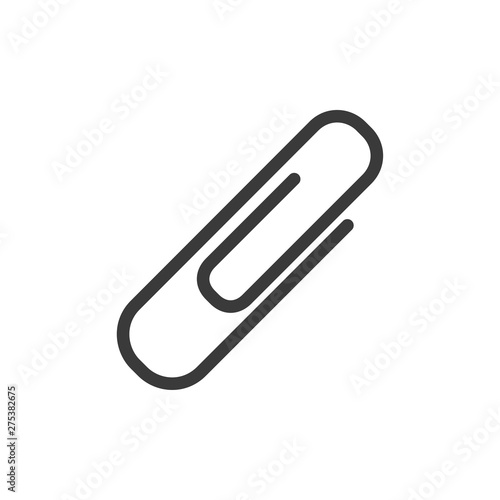 Wallpaper Mural Attachment, paperclip icon template black color editable. Paperclip symbol vector sign isolated on white background. Simple logo vector illustration for graphic and web design. Torontodigital.ca