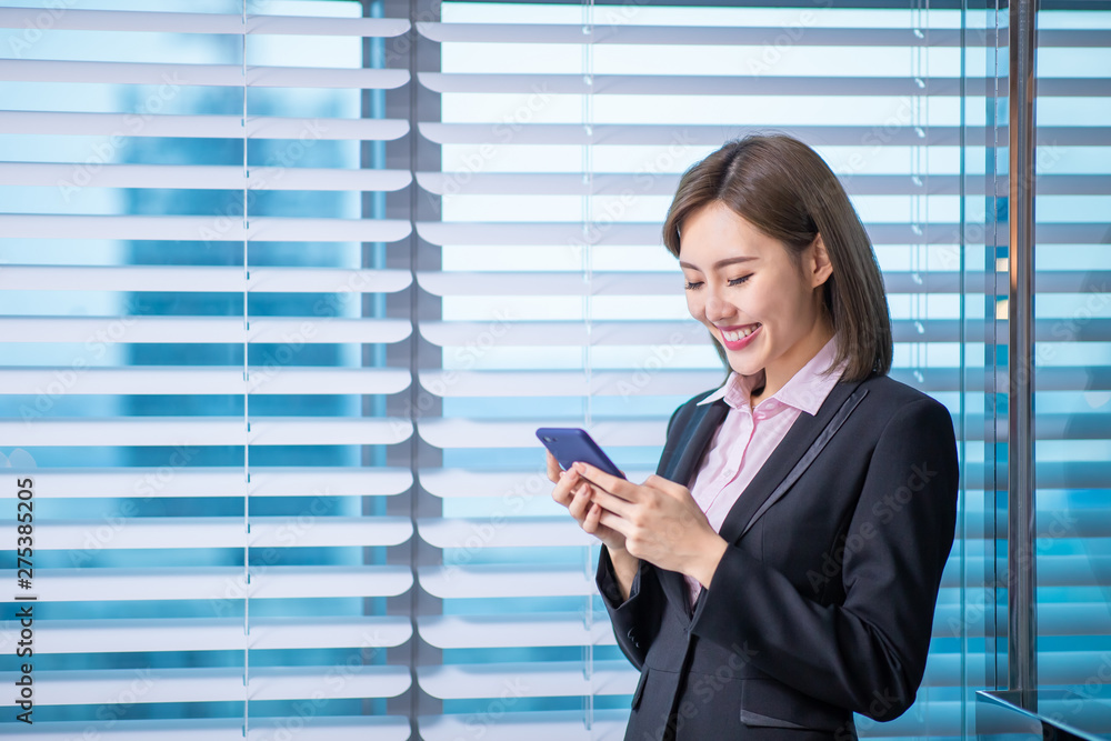 asian business woman use smartphone