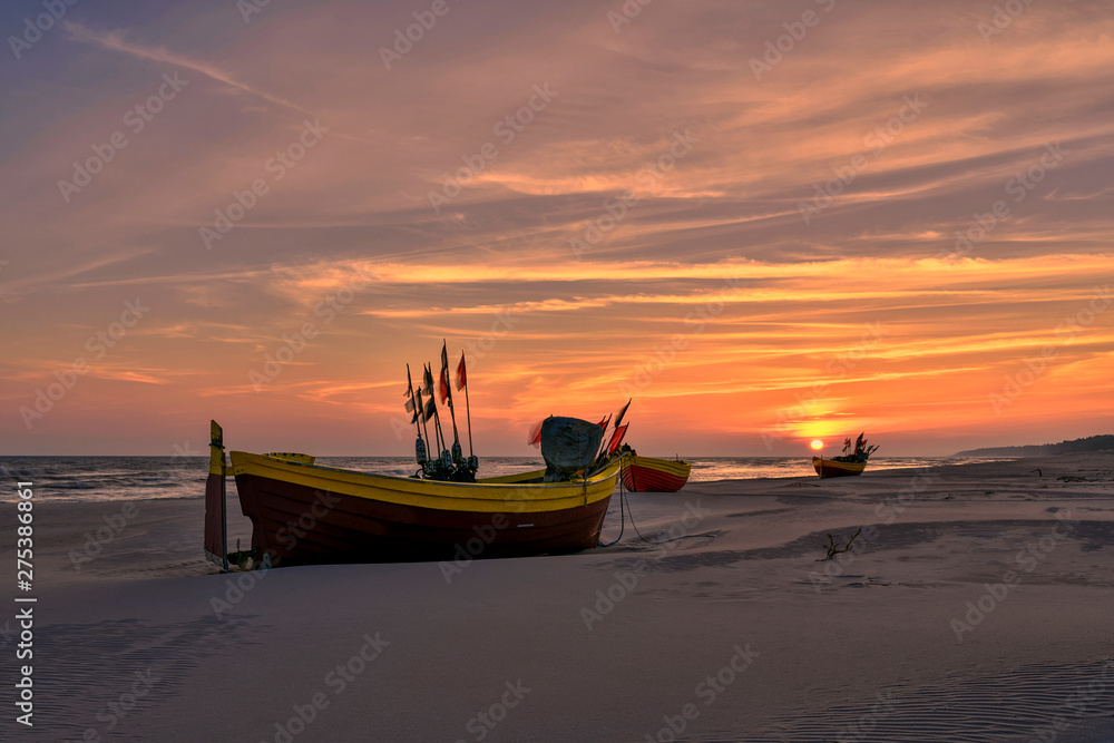 On the beach, before dawn, Baltic Sea, Debki, Poland On the beach, before dawn, Baltic Sea, Debki, Poland