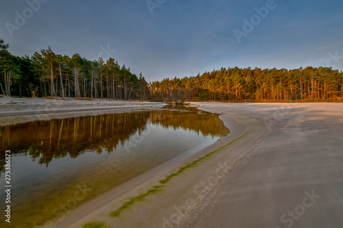 The estuary of the Piasnica River, Poland, Debki photo