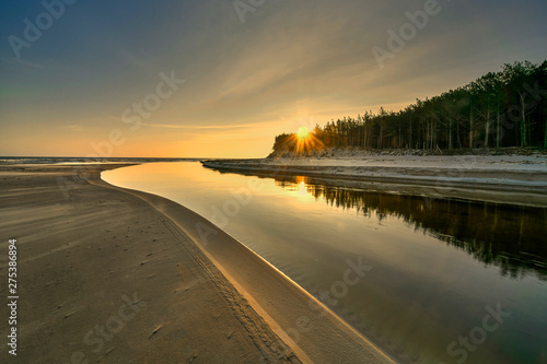 The estuary of the Piasnica River, Poland, Debki photo