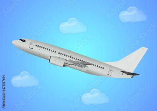 Wallpaper Mural Commercial passenger airplane in flight. Torontodigital.ca