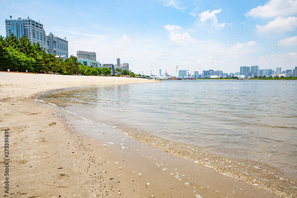 日本・東京・お台場のビーチ