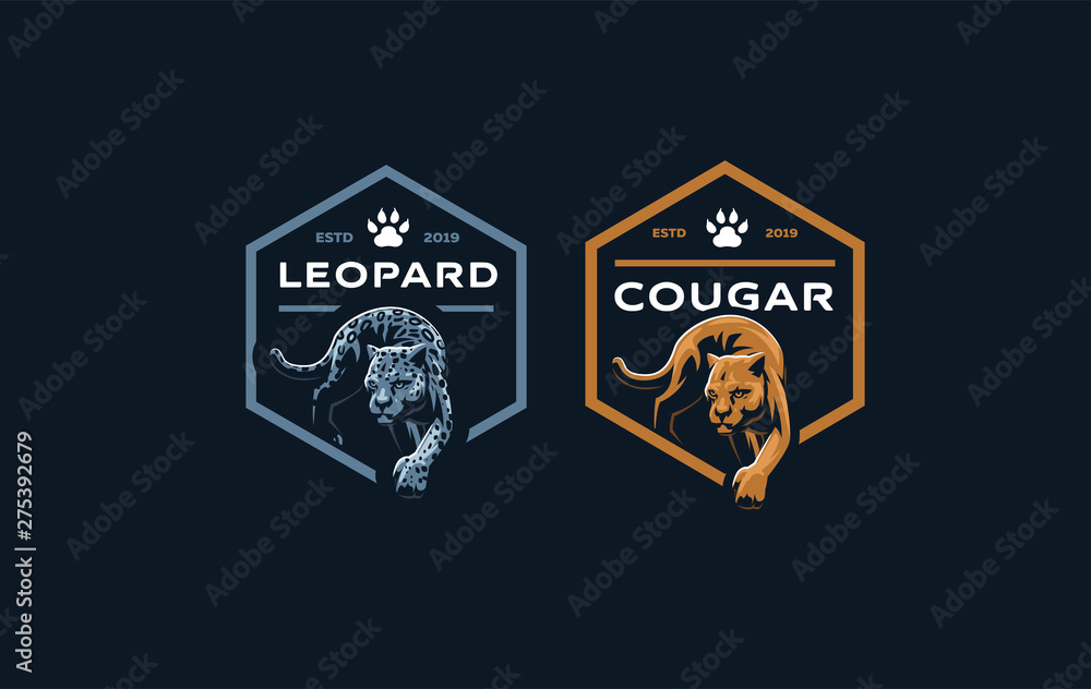 Naklejka premium The image of a cougar or panther.