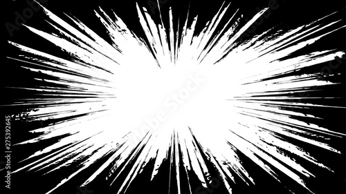 Mud stain radial speed lines vector