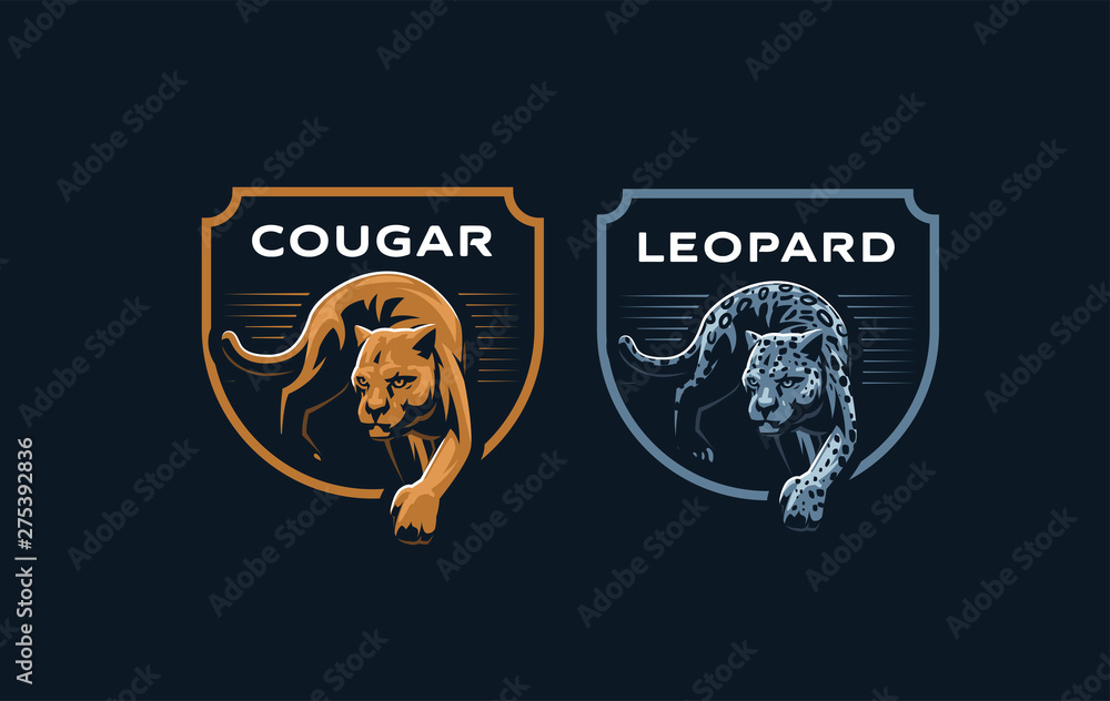 The image of a cougar or panther. The image of a cougar or panther.