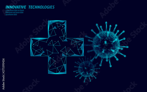 World Immunization Day poster abstract concept. Medicine vaccination drugstore delivery. Virus model medical cross. Modern healthcare technology vector