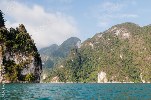 Ratchaprapa Dam or Cheow Larn Lake, Khao Sok national parks is one of the most beautiful locations in Thailand