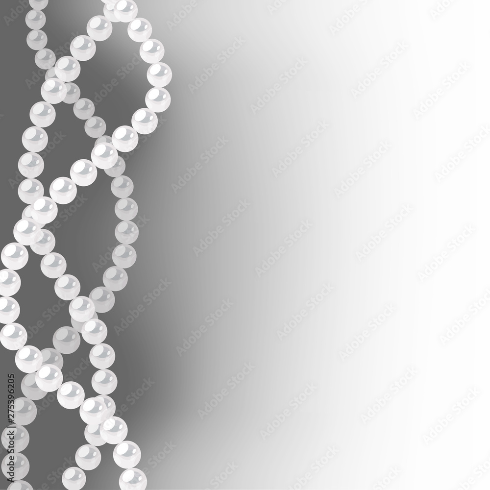Vector background with pearl waves border. Template for wedding invitation, greeting card and other elegant designs. Vector background with pearl waves border. Template for wedding invitation, greeting card and other elegant designs.