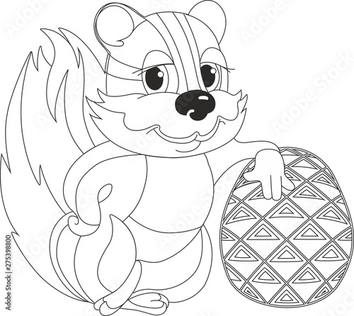 squirrel with pineapple, белка с ананасом, белка