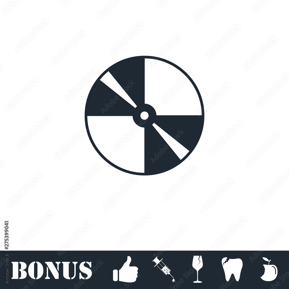 Disc icon flat Disc icon flat