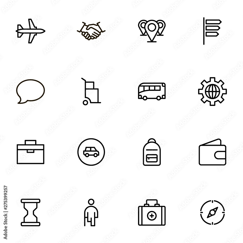 Fototapeta premium Line icon set