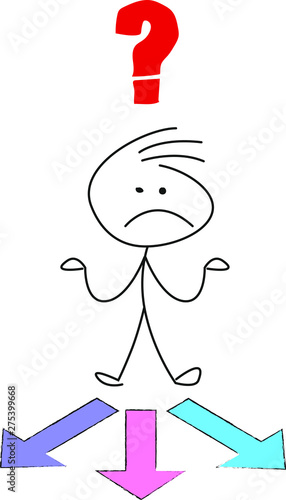 personnage qui ne sais pas quel chemin prendre