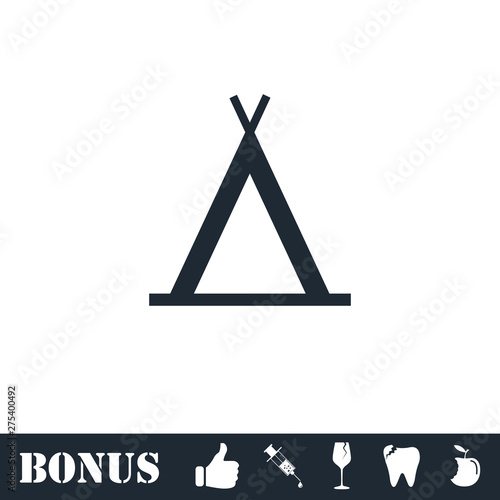 Wigwam icon flat